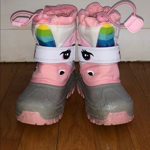 Unicorn snow boots